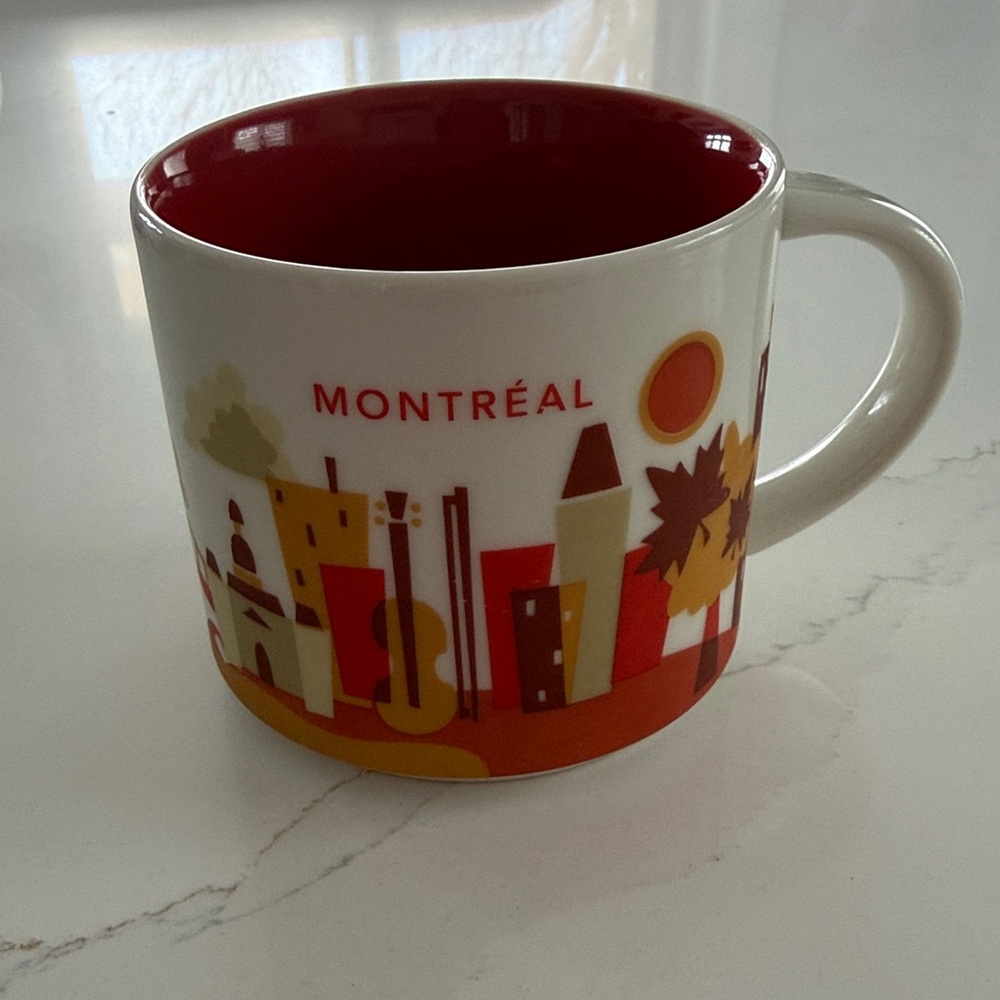 Starbucks ‘You are Here’ Collectors Mug- Montréal Skyline Mug - Red and White - Picture 3 of 7